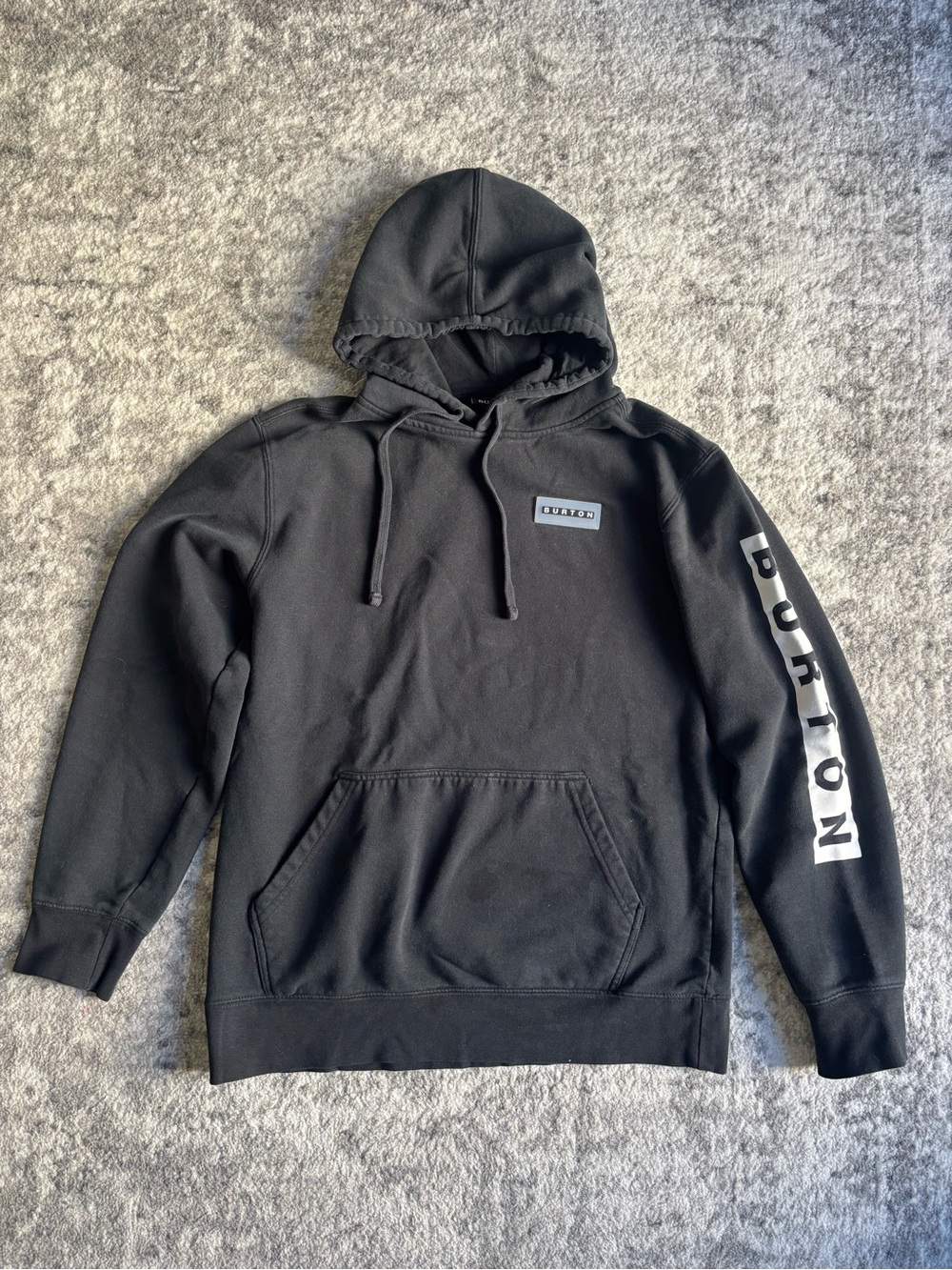 Burton Black Hoodie with Sleeve Logo